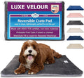 Pet Dreams Dog Crate Pad - Washable Kennel Mat, Crate Pads for Dog Cages, Non-Toxic, Flat Indoor Cat Bed, Fits iCrate 18, 24, 30, 36, 42, 48 Inches (Grey, Medium, 30")