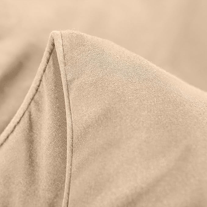 Utopia Bedding Comforters King Size, All Season Duvet Insert, Down Alternative Box Stitched Bed Comforter with Corner Tabs, Machine Washable (Beige)
