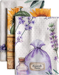 Maison d' Hermine Kitchen Towels Set of 3 100% Cotton 27.50" x 20" Reusable Cloth Tea Dish Towels Absorbent with Hanging Loop for Kitchen, Home, Dining, Cocktail Parties Spring/Summer (Fanny)