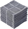 Glynniss Kitchen Dish Cloths for Washing Dishes, Cotton Dish Rags for Drying Cleaning, Pack of 8 Dishcloths (Grey, 12x12 inches)
