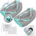 Shoe Washing Machine bag, Shoe Laundry Bag for Washer and Dryer, Include Dry Net Bag, Reusable and Durable Zipper with Hook Design, Shoe Washing Bag for Sneaker (Gray, 2 Pack)