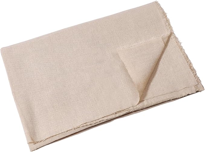 FREEBLOSS Linen Fabric by The Yard Natural Linen-Cotton Blend Fabric for Embroidery Needlework Quilting Supplies, Patchwork, Sewing, Home Decor 100 * 155cm/39 * 61 inches