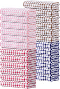 Kitinjoy Cotton 24 Pack Terry Kitchen Towels, 16 x 25 Inches Super Soft and Absorbent Dish Towels, Quick Drying Hand Towels for Kitchen Drying, Mix Colour