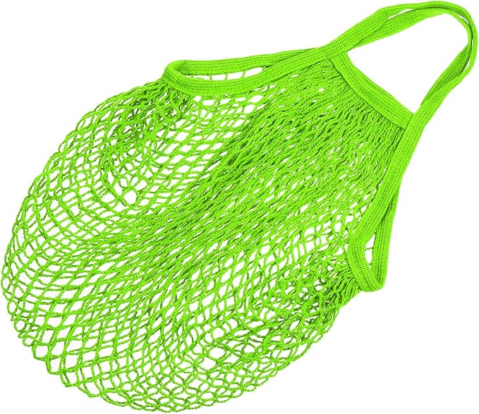 MECCANIXITY Cotton Mesh Bag Reusable Washable Mesh Net String Grocery Bags Organizer for Fruits Vegetables Shopping