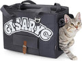 Dog Purse Carrier for Small Dogs, Cats and Puppies – Soft-Sided Foldable Pet Travel Bag with Multi Pockets, 3-Sided Mesh & Rollable Cover for Nervous Cats, Fits Pets up to 15 lbs (Grey)