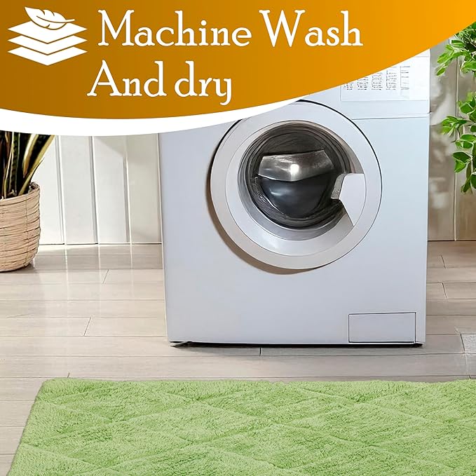 C23 Luxury 2200 GSM Heavyweight Bath Mat | 100% Tufted Cotton | 20"x32" Sage Green Thick & Plush Bathroom Rug | Ultra-Absorbent, Quick Dry, Anti-Slip Natural Latex Back, Machine Washable, 1 Piece