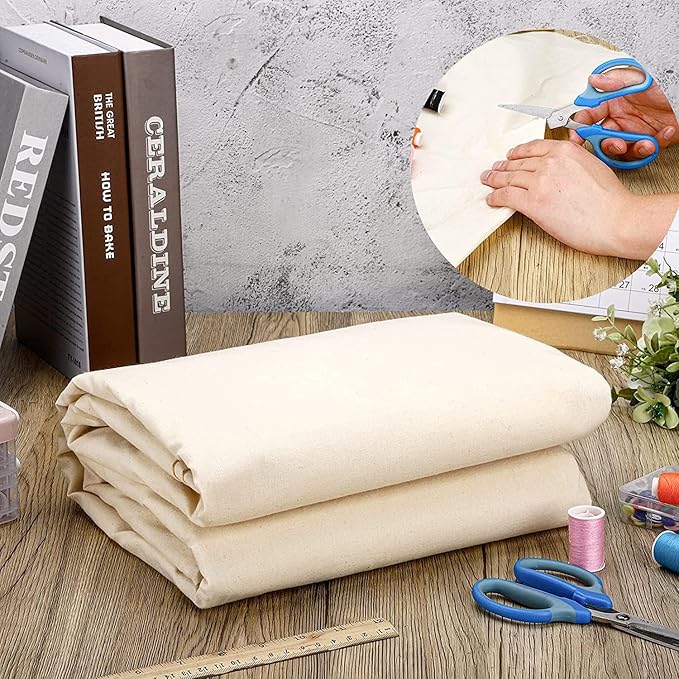 AK TRADING CO. Muslin Fabric/Textile Unbleached - Draping Fabric - Natural 2 Yards Medium Weight - 100% Cotton (63in. Wide)
