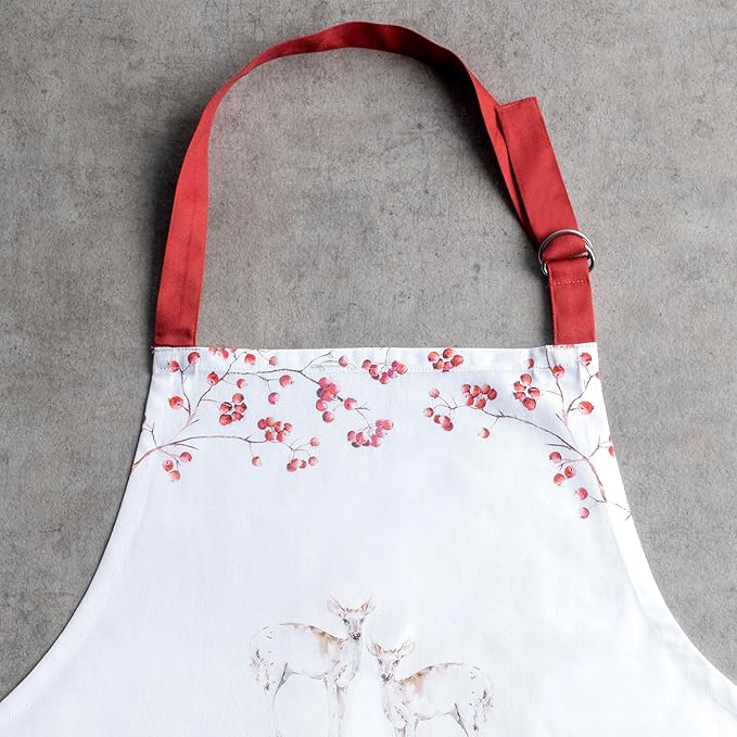 Maison d' Hermine 100% Cotton Apron for women with Pocket Kitchen Chef Apron for Men Cooking Gardening Server Waitress