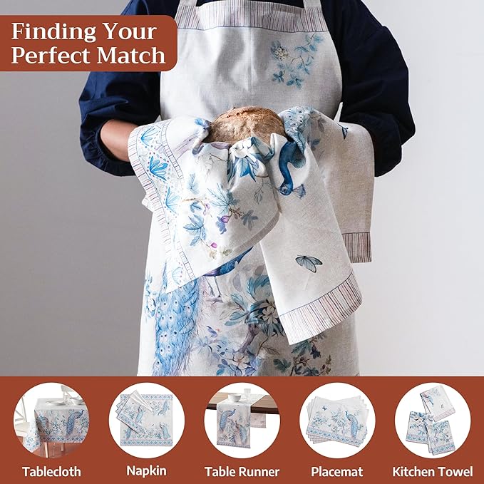 Maison d' Hermine 100% Cotton Apron for women with Pocket Kitchen Chef Apron for Men Cooking Gardening Server Waitress