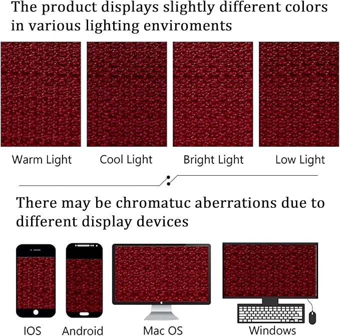 Lecloud Bessie Red Curtains 54 Inch Length 2 Panels Set, Airy Faux Linen Textured Light-Filtering Christmas Soft Curtains, Rod Pocket Window Treatments for Bedroom Living Room, Each 30" W x 54" L