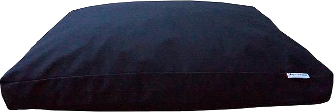 Dogbed4less XXL Orthopedic Extreme Comfort Memory Foam Dog Beds for Large Dog, Internal Waterproof Lining and External Machine Washable Canvas Cover, 55X37 Pillow, Black