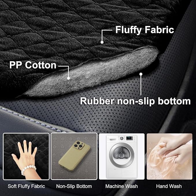 XUYEDOGLSH Car Backseat Dog Mat, Comfortable Non-Slip Cushion Suitable for Travel Dog Bed and Pet Home Sofa Blanket, Custom Mat for Car Backseat Extender and Seat Cover (Black 51.2 x 23.6in)