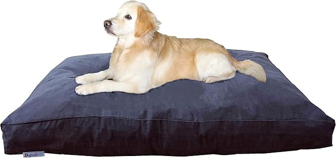 Dogbed4less XXL Orthopedic Extreme Comfort Memory Foam Dog Beds for Large Dog, Waterproof Internal Cover and Machine Washable External Cover, 55"X37" Pet Pillow, Espresso
