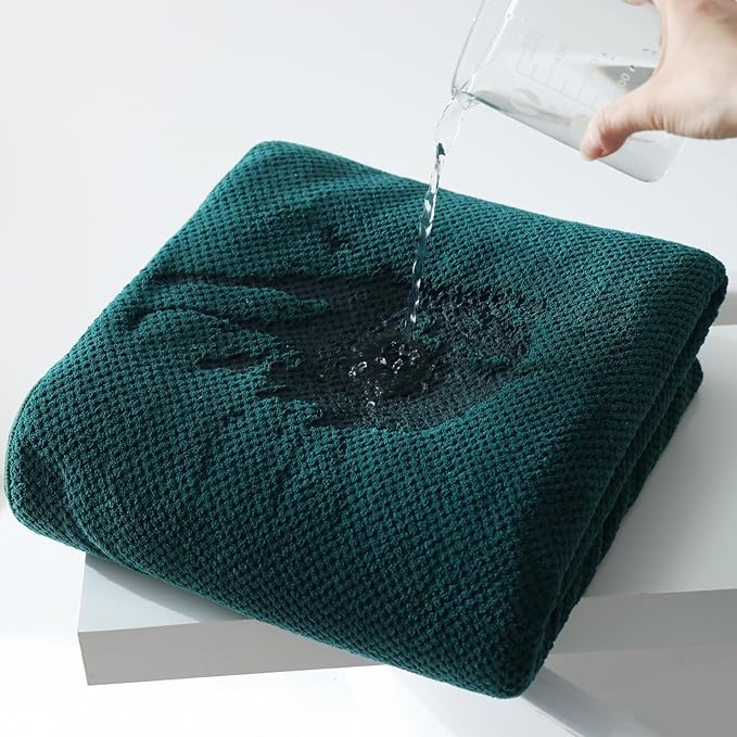 Akzpe 40x80 Inches Bath Sheets Towels for Adults Oversized Bath Towels Extra Large Luxury Super Soft Absorbent Quick Dry Microfiber (Dark Green,6PCS)