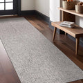 Easy Jute Rugs 2x7 Gray Color Living Room Indoor Outdoor Runner Rug for Farmhouse Patio and Kitchen Rug High Traffic Washable Easy to Clean Solid Boho Woven Design Outside Carpet (2 x 7)
