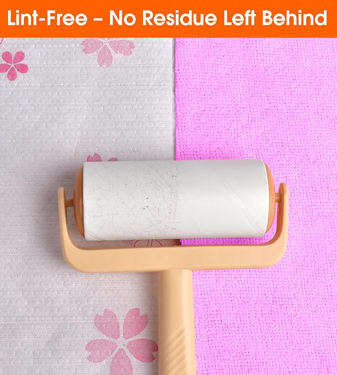 CHAUNCEY HOME Microfiber Cleaning Cloth Roll - 100 Pack Tear Away Microfiber Paper Towels, Reusable, Washable, Scratch-Free, Kitchen Towels for Car, Home, Kitchen, Glass, Dishes (Light Purple)