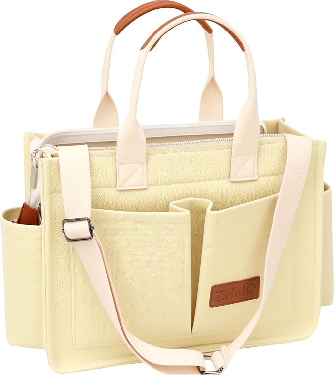ZHMO Canvas Tote Bag for Women,Women's Bags Crossbody Bags Work Laptop Tote Bag Large Handbags Purse for Travel Nurse Teacher