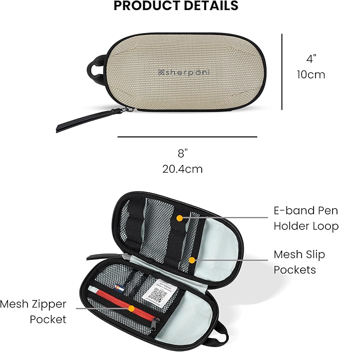 Sherpani Mini Co-Pilot, Travel Cable Bag, Cord Storage Organizer, Small Tech Pouch, Accessory Carrying Case, Travel Gift for Women (Straw Signature)