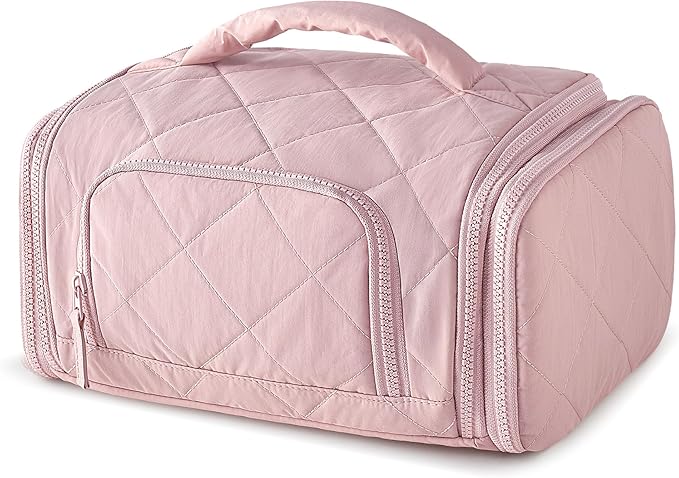 Marscamd Cable Organizer Bag, Travel Cord & Charger Organizer Pouch for Tech Accessories & Electronics, Home Storage, Pink