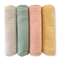 SwaddleDesigns Cotton Muslin Swaddle Blankets for Babies, Set of 4, Neutral Receiving Blankets for Newborn, Baby Registry & Gift, 46x46 inches, Spring Garden