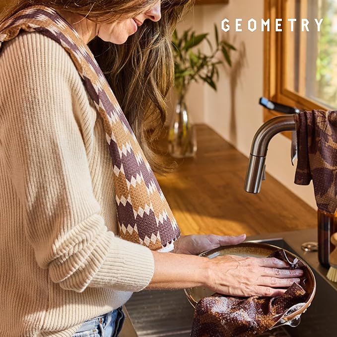 GEOMETRY Cloth Dinner Napkins - Quick-Dry, Ultra-Absorbent, Reusable Cloth Napkins for Dining & Entertaining - Christie Floral, 19" x 19" - 6-Pieces