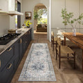 Machine Washable Kitchen Runner Rugs: 2'x6' Hallway Runner Rug Non Slip Low Pile Stain Resistant Soft Carpet Runners for Hallways Indoor Entryway Kitchen Laundry Room Beside Farmhouse