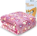 Dog Blankets for Large Dogs, 1 Pc Dog Blanket Washable, Soft Fluffy Flannel Pet Blanket Mat Cover for Bed Couch, Cute Print Puppy Blanket 60" x 50"