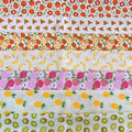 7Pcs 9.8" x 9.8"(25 * 25CM) Cotton Fabric DIY Making Supplies Quilting Patchwork Fabric Fat Quarter Bundles DIY for Quilting Cotton Patchwork Cushions (7pcs Fruit, 9.8" x 9.8")