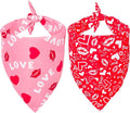 ADOGGYGO Valentine Dog Bandana, Multiple Sizes Offered, Reversible Triangle Dog Scarf Pet Bandana for Small Dogs (Small)