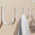 Josmimic Wall Hooks for Hanging Towel/Coat - 22LB Screw in Metal Hanger Wall Mount, for Outdoor, Closet, Door, Bathrooms, for Backpack, Robe, White 5 Pack