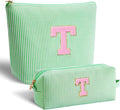 Btffitting Teacher Appreciation Gifts,Thank You Gifts from Students,Birthday Teacher Retirement Gifts for Women,Teachers Day Gift Ideas,Makeup Bag Set Cosmetic Bag - Green,T