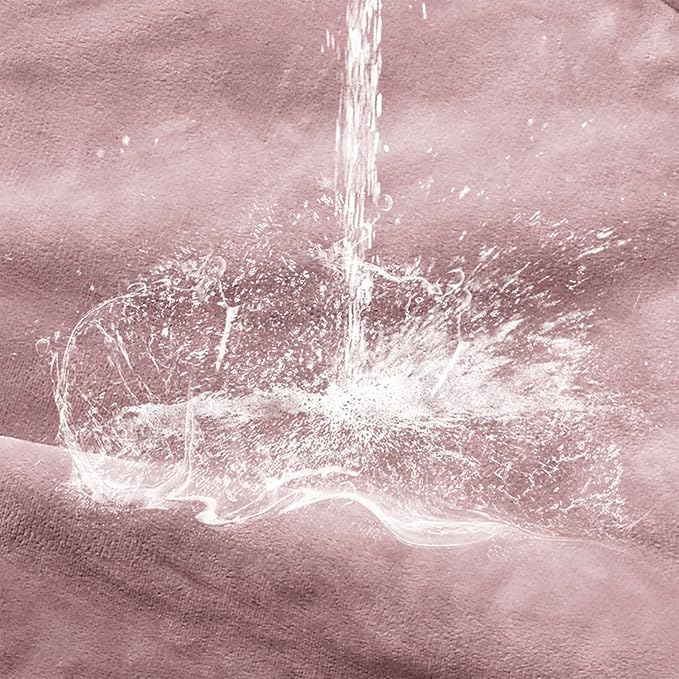 Yaning Waterproof Blanket 40"x60" for Adults, Reversible Waterproof Bed Cover for Dogs Cats Pets, Soft Leakproof Blanket for Bed Couch Sofa Furniture Protector, Dusty Pink/Off White