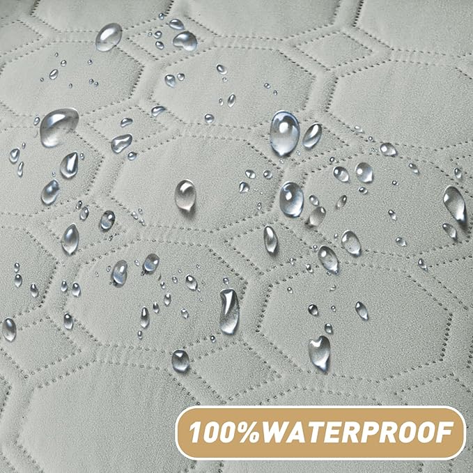 ZNSAYOTX Ultimate Cozy Blankets (30"x53") 100% Waterproof Sofa Mat Blanket for Dog Pets, Bed Couch Protector with Non-Slip Back Washable Durable, Pee Scratch Proof Easy to Clean (Light Grey)