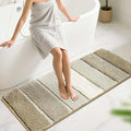 COSY HOMEER Bathroom Rugs 59"x20", Ultra Soft Absorbent Bath Mat with Non-Slip TPR Backing, Machine Washable Shaggy Rug for Bathroom Floor, Beige