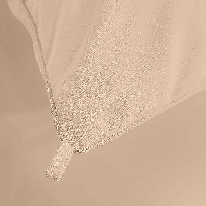 Utopia Bedding Comforters King Size, All Season Duvet Insert, Down Alternative Box Stitched Bed Comforter with Corner Tabs, Machine Washable (Beige)