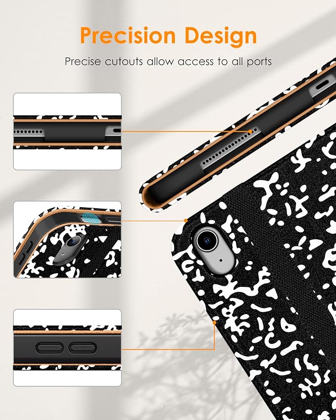 DTTO for iPad (A16) 11th Generation Case 11 Inch 2025, iPad 10th Generation Case 10.9 Inch 2022, Premium Leather Business Folio Stand Cover with Pencil Holder - Auto Wake/Sleep, Book