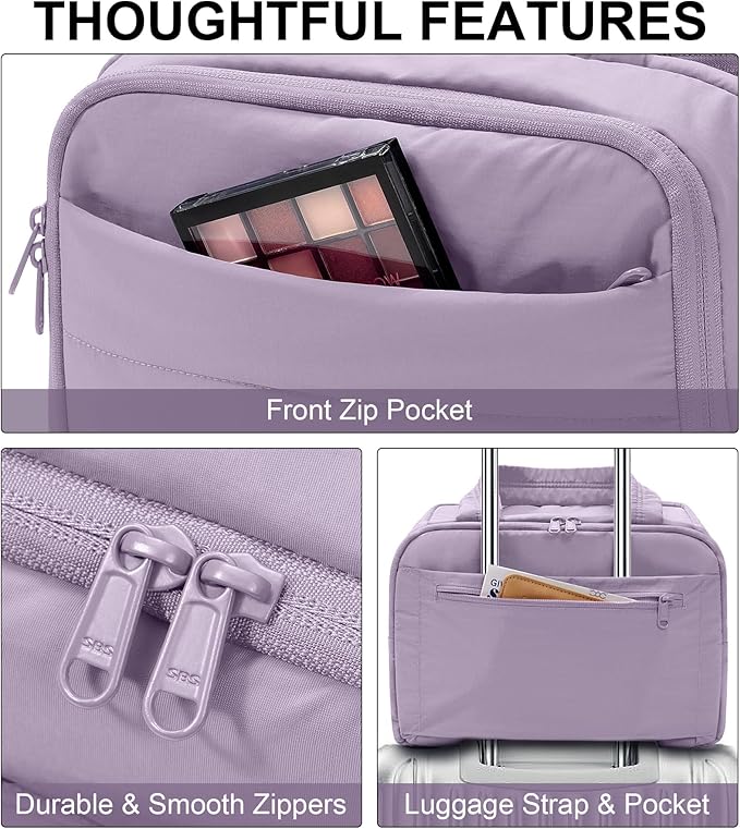Bagstellar Travel Toiletry Bag, Lightweight Wide-open Large Puffy Toiletry Bag for Women, Quilted Makeup Bag Organizer Water-resistant Cosmetic Bag with Handle for Toiletries, Essentials, Accessories