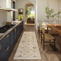 Machine Washable Hallway Runner Rug: 2'6"x8' Kitchen Rugs Stain Resistant Non Slip Low Pile Soft Carpet Runners for Hallways Indoor Entryway Kitchen Beside Bedroom Bathroom Farmhouse