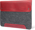 MegaGear Genuine Leather and Fleece MacBook Bag Laptop Sleeve for MacBook Pro and MacBook Air Case 14 Inch - 13 Inch (M4, M3, M2, M2, M1, Pro, Max) 13.3 Inch, iPad Pro 12.9 Inch - 2020 to 2024 Models