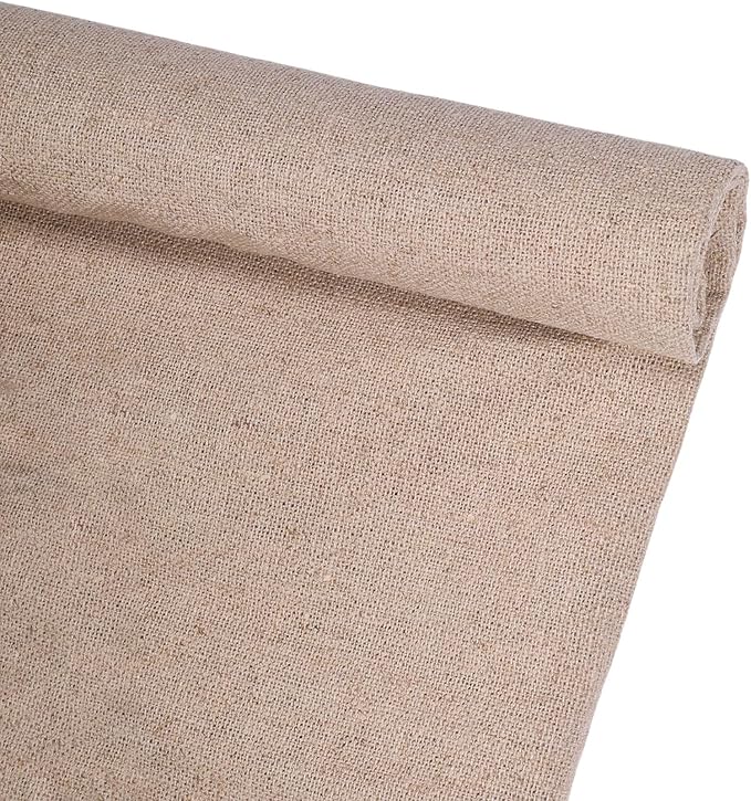 FREEBLOSS Linen Canvas Cloth Canvas Fabric by The Yard for Painting Coarse Linen Fabric 60x100cm/23x39inch