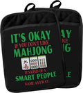 Mahjong Gifts Pot Holders for Kitchen，Mahjong Gifts for Women，Funny Oven Mitts,Cute Pot Holders,Funny Kitchen Decor,Potholder(Color-02)