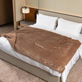 Maidewow Waterproof Big Browm Dog Blanket for Bed Cover Reversible Pet Puppy Fluffy Jacquard Blankets Leakproof Mats for Sofa Couch Cover Washable-Camel,XXL