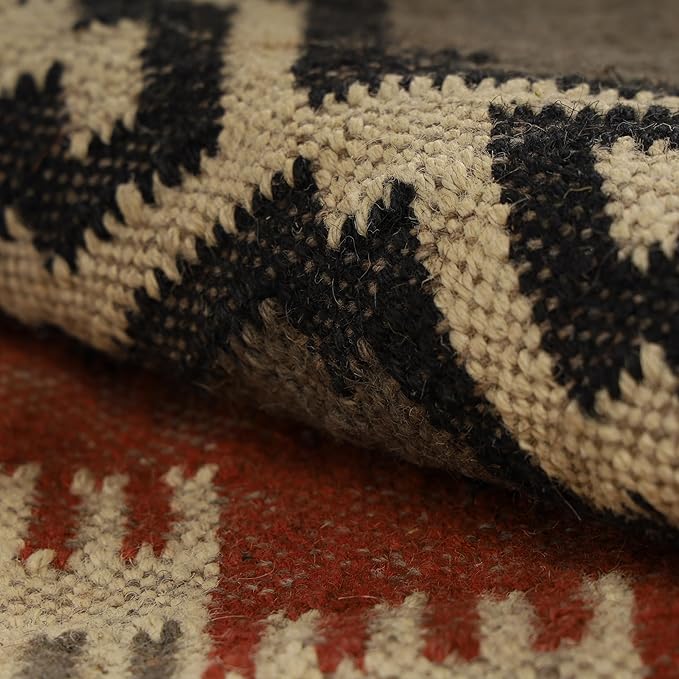 Klim Wool Jute Rug – Handwoven Elegance and Durability (Design 23)