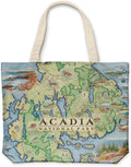Xplorer Maps Canvas Tote Bag with Handles, Cloth Grocery Shopping Bag, Reusable & Eco-friendly Bag, 100% Cotton, Washable