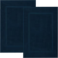 RIVERSIDE Bath Mat Set of 2 - Blue Opal Bath Mats 21x34 Inches, Not a Bathroom Rug, 100% Ring Spun Cotton, Super Soft & Highly Absorbent Bathroom Floor Mats