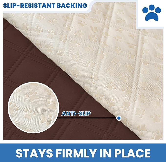 CYCMACO Waterproof Dog Bed Cover Pet Blanket, Soft Couch Cover for Dogs Washable, Non-Slip Dog Blanket Protect Furniture Couch Sofa Car for Puppy Large Dogs Cat (52x82 Inch, Coffee)