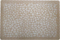 Gugrida Plastic Light Brown Placemats for Dining Table Tablemats Vinyl PVC Table Mats for Kitchen 6pcs