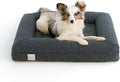 Bluewater Dog Luxury Boucle Orthopedic Memory Foam Dog Bed with Waterproof Liner and Machine Washable Cover with YKK Zippers (Small, 29" L x 23" W x 6" Th, Ocean Blue)
