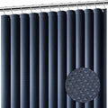 Clara Clark Navy Blue Shower Curtain - Hotel Quality Waffle Fabric Bath Curtain 72x72, Heavy Duty Waterproof Shower Curtains for Bathroom
