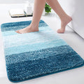 Arotive Microfiber Bathroom Rugs, Shaggy Soft and Absorbent Bath Rug, Non-Slip, Thick Plush Machine Washable Dry Bath Mats for Bathroom, Tub and Shower, 24x16, Peacock Blue, Rectangular
